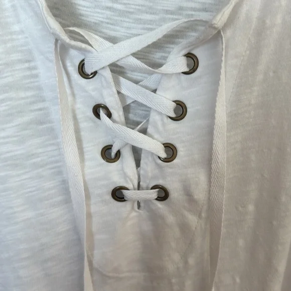 Talbots White Lace-Up Swim Coverup - Picture 3 of 4